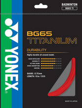 Load image into Gallery viewer, YONEX BG65 TI (TITANIUM) BADMINTON STRING