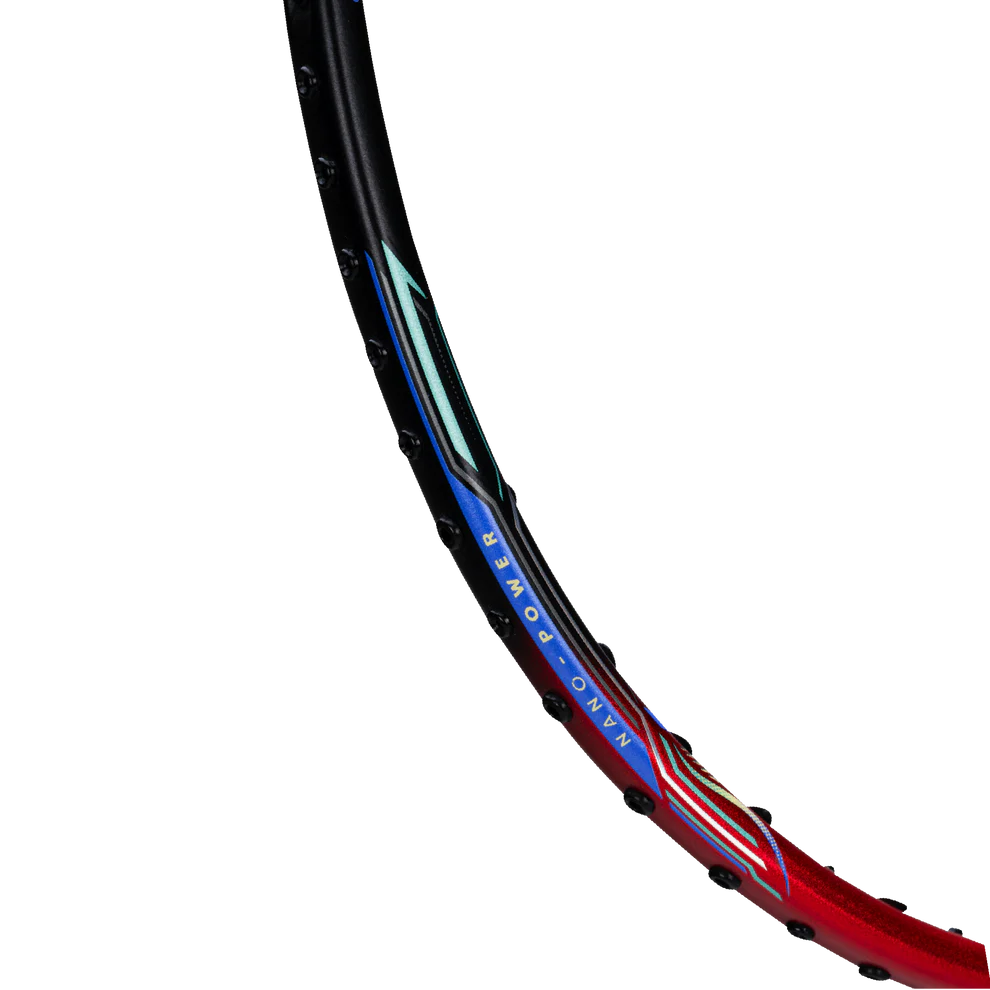 HUNDRED Power Ray 900 Racchetta Da Badminton In Carbonio - 79g, Pre-incordata, Tensione Max 14,5 Kg, Copertura Inclusa, Unisex Adulto
