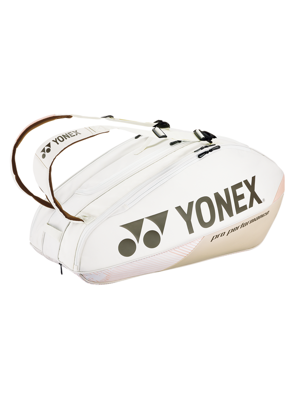 Yonex Pro 9-Piece Badminton/Tennis Racket Bag BAG92429SB (Sand Beige)