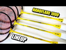 Load and play video in Gallery viewer, YONEX NANOFLARE 1000 GAME BADMINTON RACKET (STRUNG)
